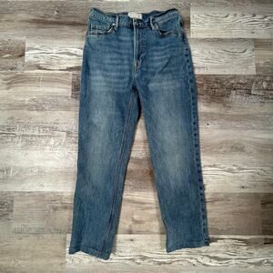 Everlane Cheeky Jean Blue Organic Cotton High Rise Crop Everyday Classic